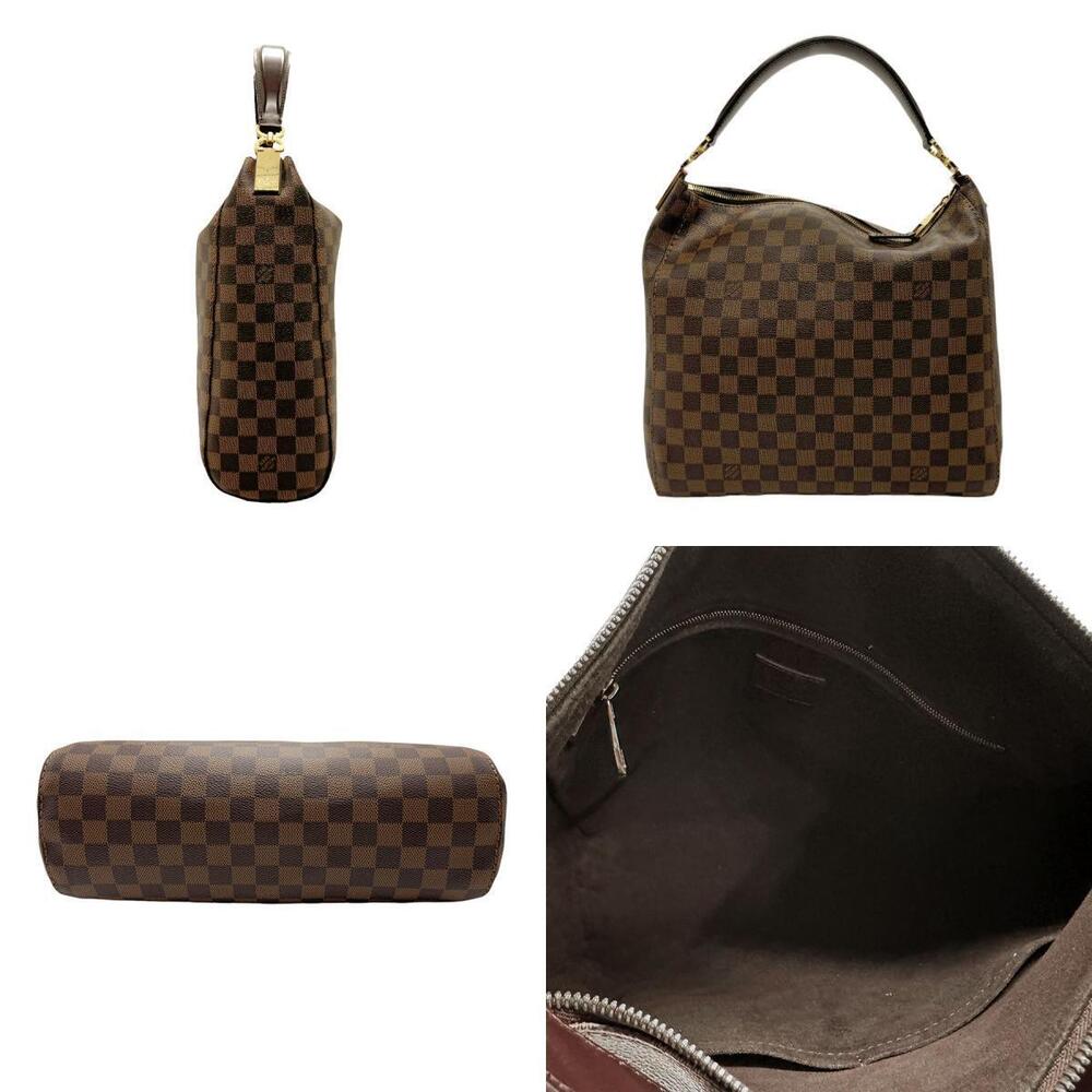 Louis Vuitton Canvas Brown Ebene Damier Portobello Brown Handbag Gold